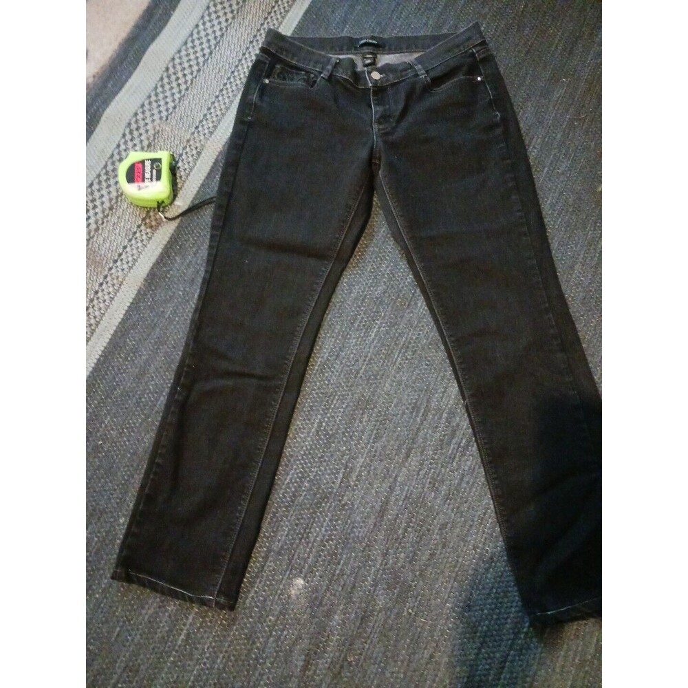 White House Black Market Women's Black Jeans Straight Leg Size slim large